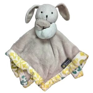Blankets & Beyond Tan Brown Bunny Baby Security Lovey Soft Fleece Gray 15"